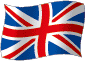 Flag of United Kingdom flickering gradation image