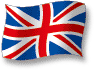 Flag of United Kingdom flickering gradation shadow image