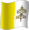 Flag of Vatican City flickering gradation image