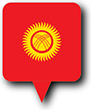 Flag of Kyrgyz Republic image [Round pin]