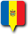 Flag of Moldova image [Round pin]