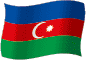 Flag of Azerbaijan flickering gradation image