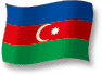 Flag of Azerbaijan flickering gradation shadow image