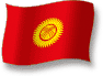 Flag of Kyrgyz Republic flickering gradation shadow image