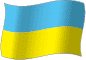 Flag of Ukraine flickering gradation image