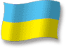 Flag of Ukraine flickering gradation shadow image