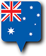 Flag of Australia image [Round pin]