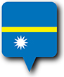 Flag of Nauru image [Round pin]