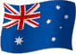 Flag of Australia flickering gradation image