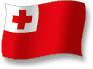 Flag of Tonga flickering gradation shadow image