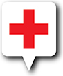 Flag of Redcross image [Round pin]