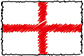 Flag of England handwritten image