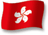 Flag of Hong Kong flickering gradation shadow image