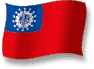 Flag of Myanmar flickering gradation shadow image