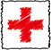 Flag of Redcross handwritten image