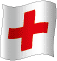 Flag of Redcross flickering gradation image