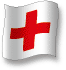 Flag of Redcross flickering gradation shadow image