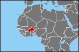 Map of Burkina Faso small image
