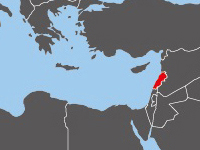 Location of Lebanon