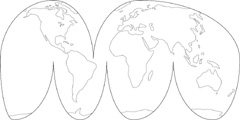 グード図法白地図(さらに陸地単純化角丸)の小さい画像