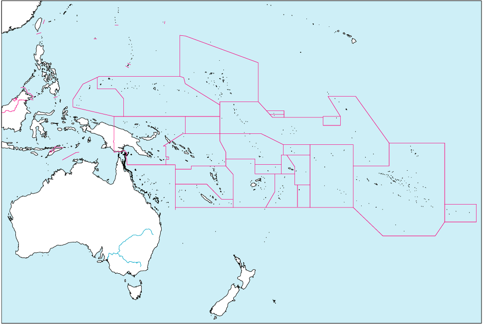 Oceania Area (With borders) image