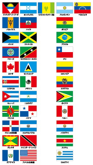 アメリカ地域国旗の画像