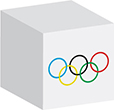 オリンピックの国旗キューブフリー画像