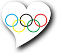 オリンピックの国旗ハートフリー画像2