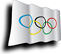 オリンピックの国旗はためきフリー画像