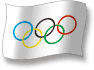 オリンピックの国旗ゆらめきグラデシャドウフリー画像