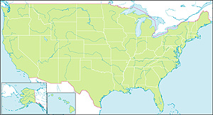 アメリカ合衆国地図(州境あり/州都なし)の画像