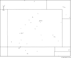 コロラド州白地図州都あり(日本語)の小さい画像