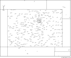 コロラド州白地図州都・主な都市あり(英語)の小さい画像