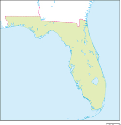 フロリダ州地図の小さい画像