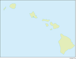 ハワイ州地図の小さい画像