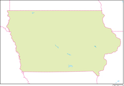 アイオワ州地図の小さい画像