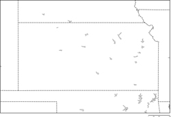 カンザス州白地図の小さい画像