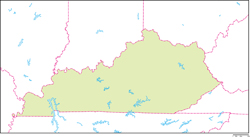 ケンタッキー州地図の小さい画像
