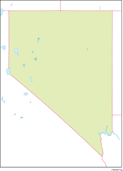 ネバダ州地図の小さい画像