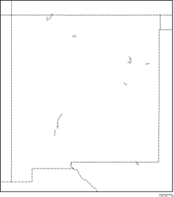 ニューメキシコ州白地図の小さい画像