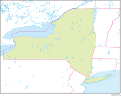 ニューヨーク州地図の小さい画像