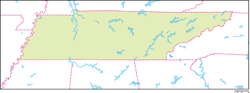 テネシー州地図の小さい画像
