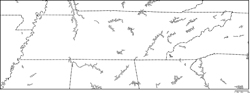 テネシー州白地図の小さい画像