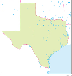 テキサス州地図の小さい画像