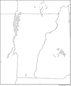 バーモント州白地図の小さい画像