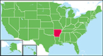 アーカンソー州の位置