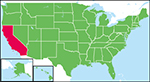 カリフォルニア州の位置