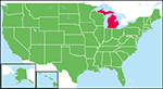 ミシガン州の位置