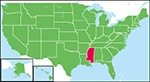 ミシシッピ州の位置