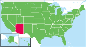 アリゾナ州の位置